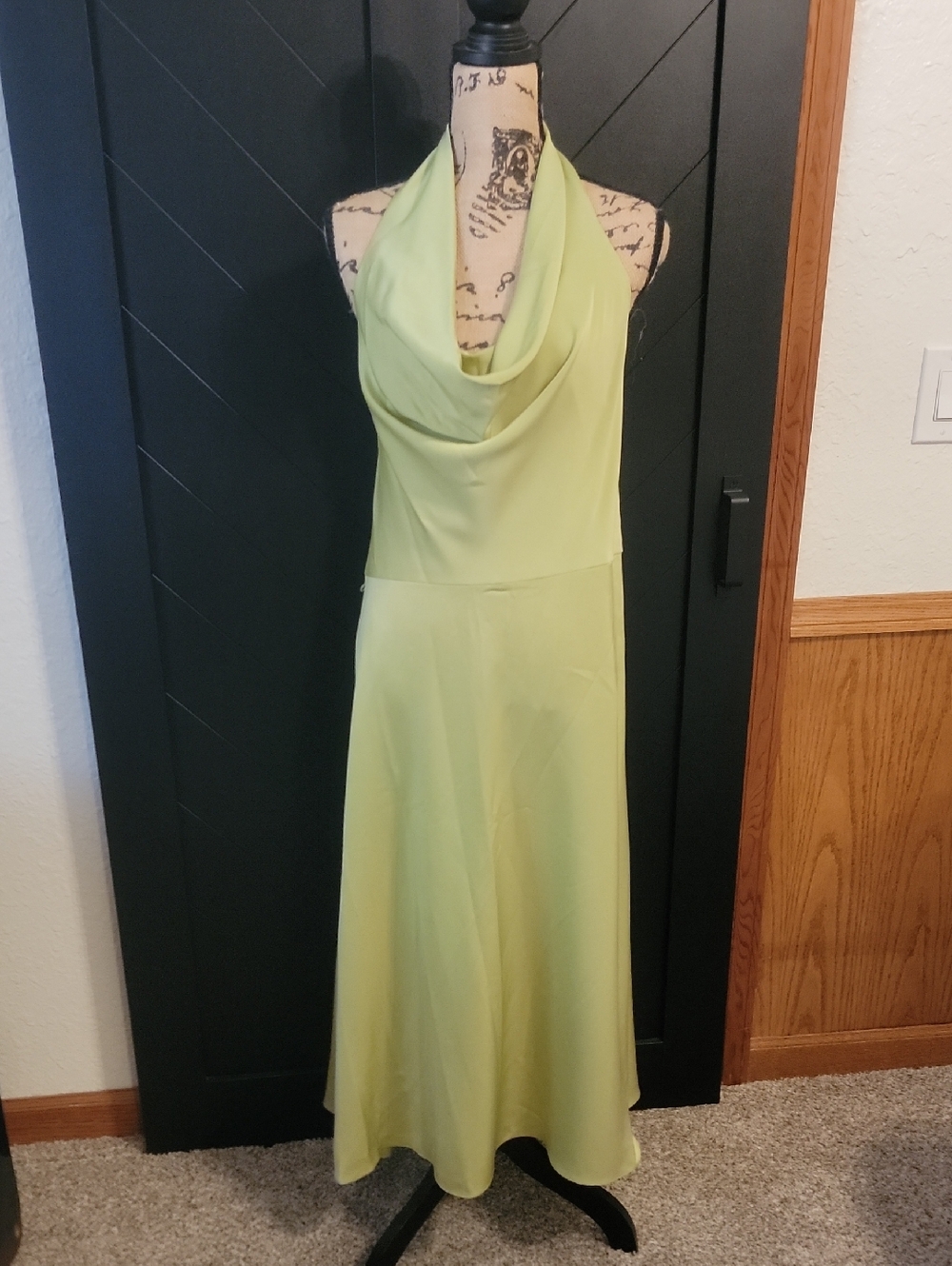 Donna Karen NWT lime halter dress size 16